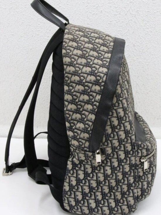 Dior Rider Oblique Jacquard Rider Backpack - Beige & Black main image 5